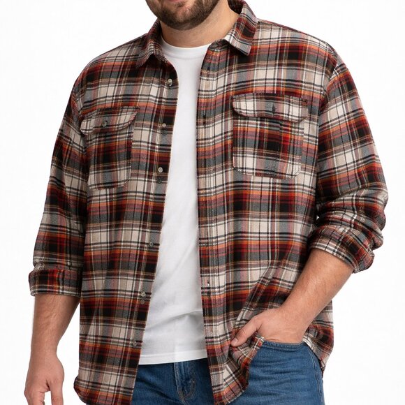 Ocean Coast Other - Ocean Coast Men’s Plaid Flannel Shirt 3XLT Long Tall Button Front